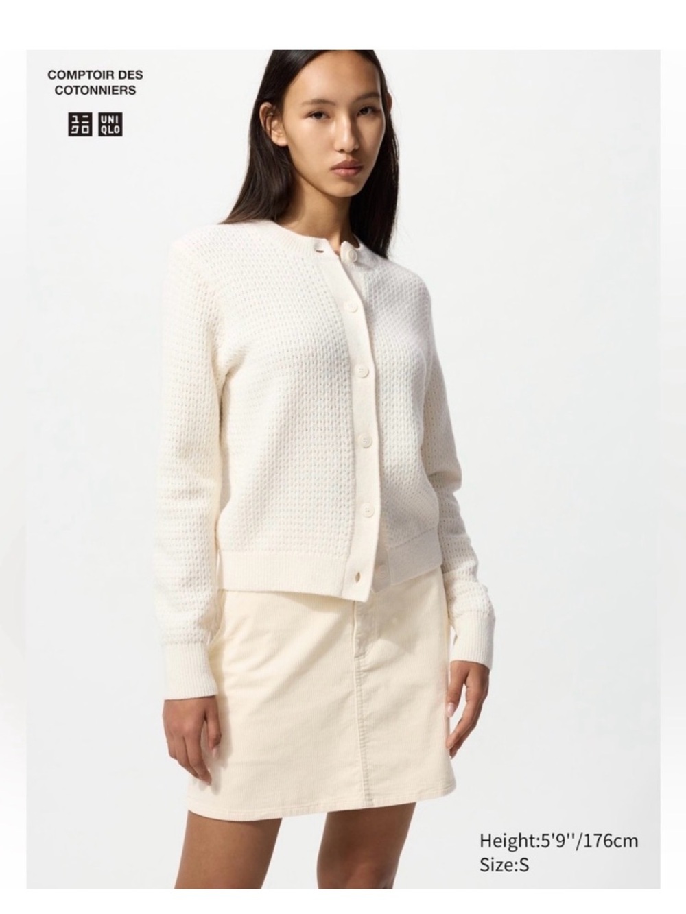 Cream Uniqlo Corduroy A-Line Women’s Shorts